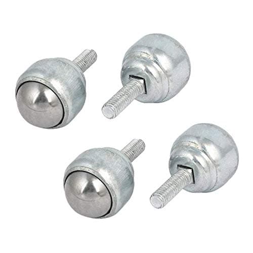 XMHF 25mm/1" Roller Ball Transfer Bearings Threaded Stem Caster Wheel Unit Table Conveyor Roller Ball 4Pcs