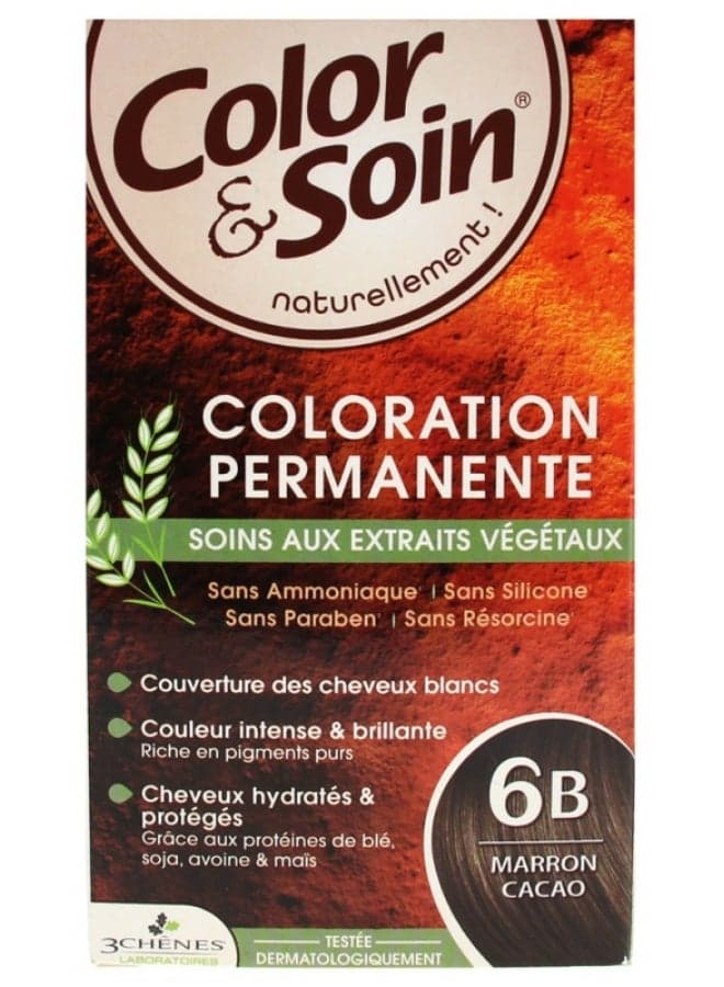 Color & Soin Permanent Color Care - Hair Colour: Cocoa Brown: 6B