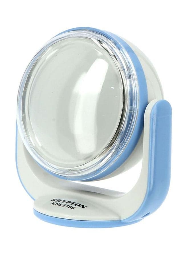 Rechargeable LED Lantern / Camping Emergency Lantern with Light Dimmer Function, Mega Luminous LEDs, Anti-glare Bright and Easy Carry Handle White/Blue