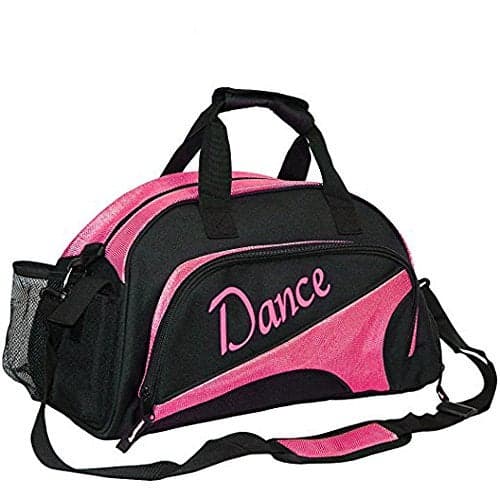 Womens Nylon Dance Sport Duffel Girls Gym Bag Rose Medium