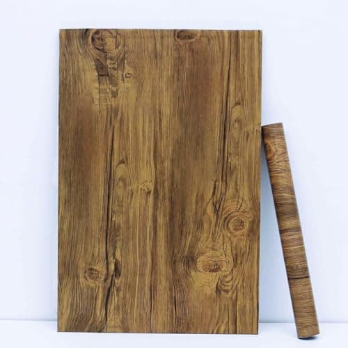 HOME13™ Wooden Wallpaper Self Adheisve Removable Wood Grain Contact Paper Vinyl Decorative Wallpaper for Kitchen Desk Cabinets Shelf Drawers Liner (24 x 72 Inch, Light Brown Wooden_1)