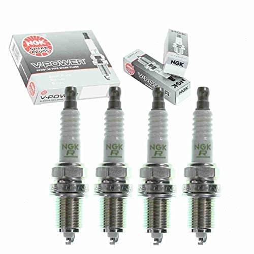 4 pc NGK V-Power Spark Plugs compatible with Toyota Corolla 1.6L 1.8L L4 1993-1997