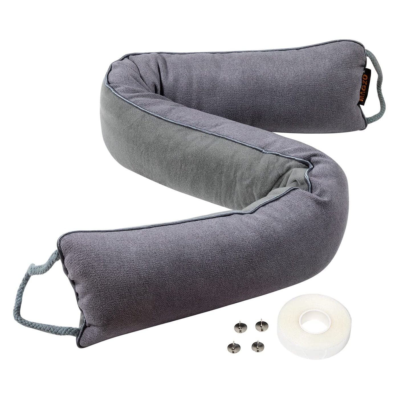 MAGZO Door Draft Stopper 36 Inch Under Door Draft Blocker Noise Stopper Weighted Wind Blocker Draft Guard for Bottom of Door Gray
