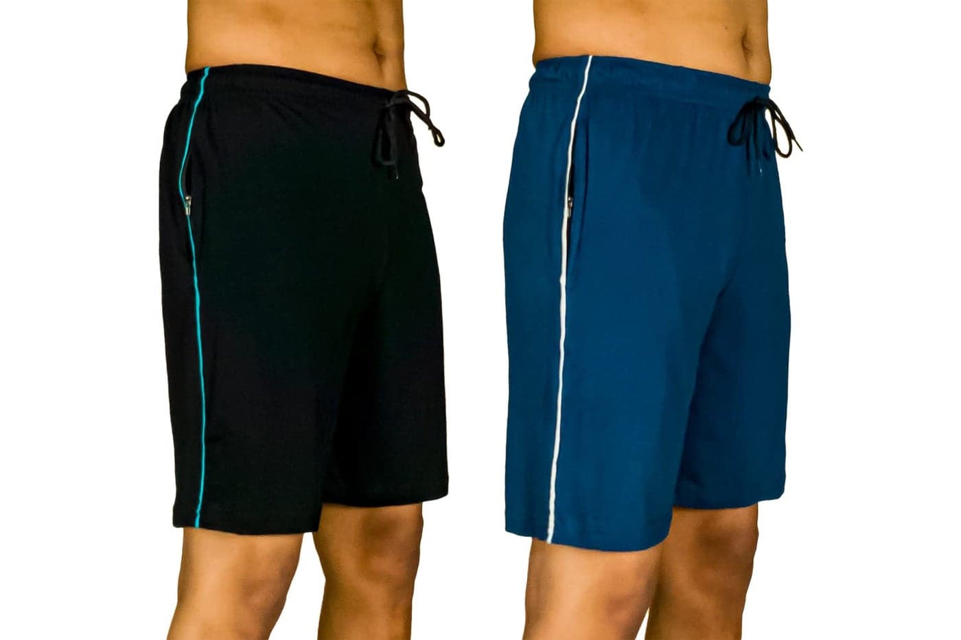 0-DEGREE Men's Relaxed Shorts with Zip Pocket (Multicolor, XL)