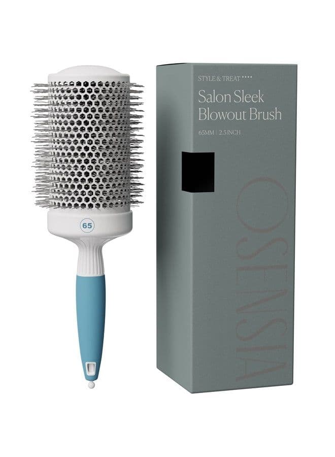 Round Brush for Blow Drying - Extra Large Ceramic Ion Thermal Barrel Brush for Precise Styling and Maximum Volume - Lightweight Round Hair Brush for Smooth, Manageable Hair (2.5 Inch) (Not Electrical)