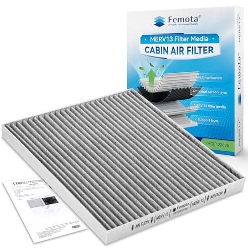 Femota Certified MERV 13 Cabin Air Filter with Activated Carbon CF12283 for Chrysler Pacifica 20172024 Chrysler Voyager 20202022 2024 Grand Caravan 20212022