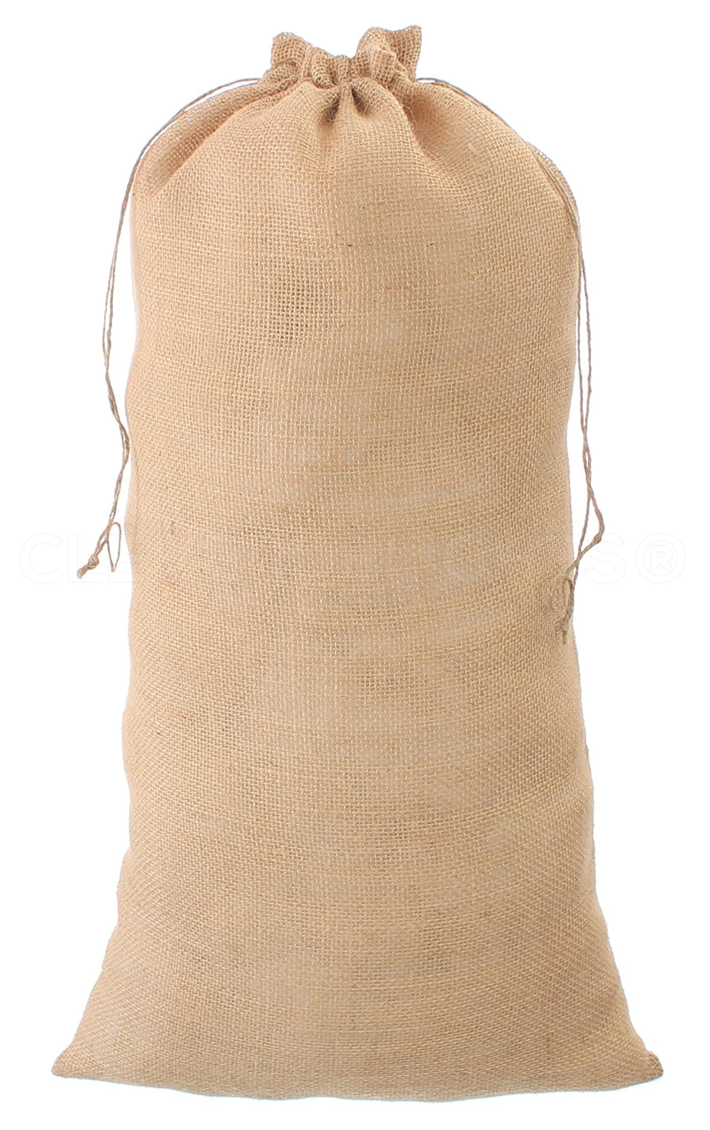 CleverDelights 14 x 26 Burlap Bag 14x26 Inch Jute Burlap Drawstring Sack