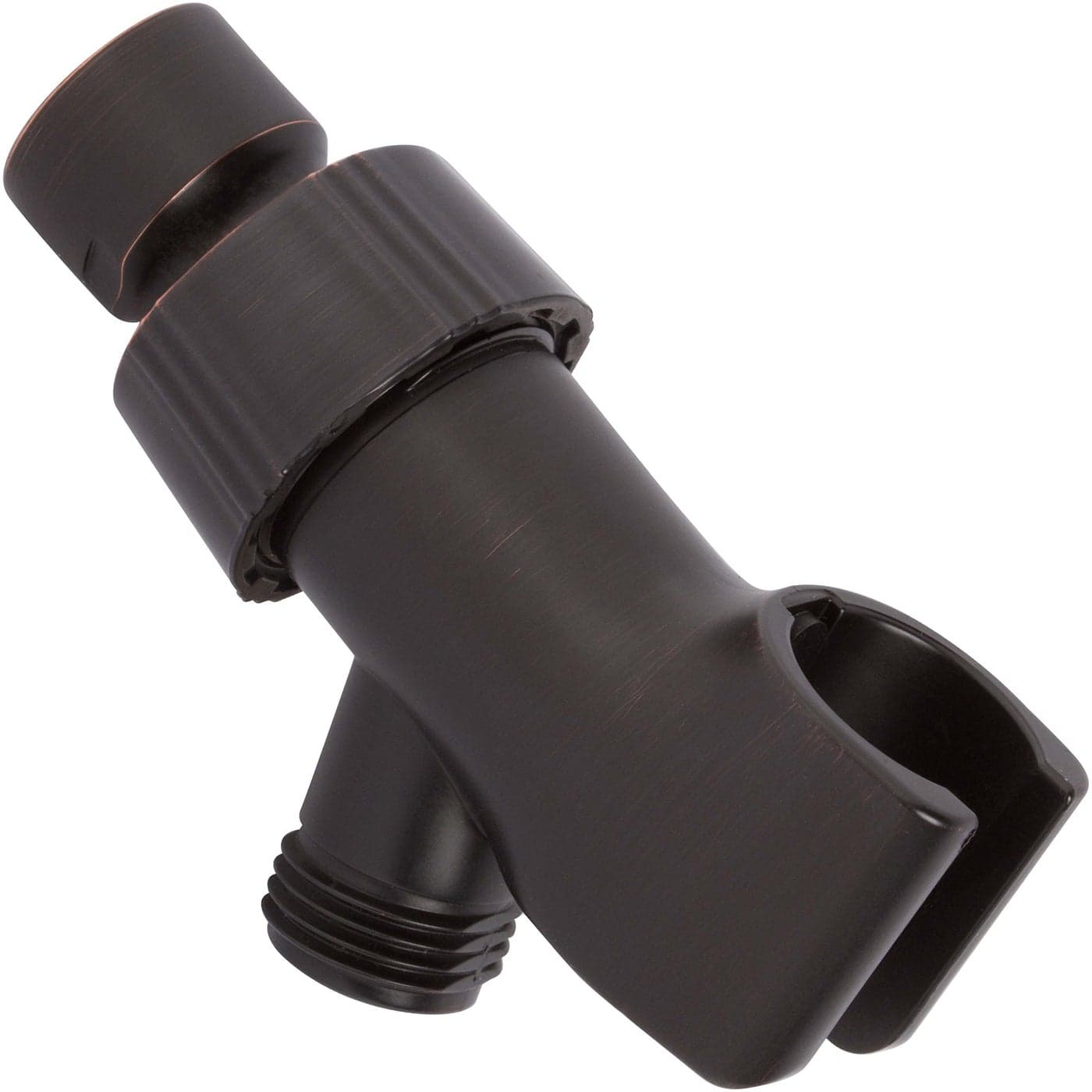 Shower Arm Bracket Adjustable Handheld Shower Arm Mount Holder with Brass Connector Indoor and Outdoor Modern Bath Spa Fixture OilRubbed Bronze