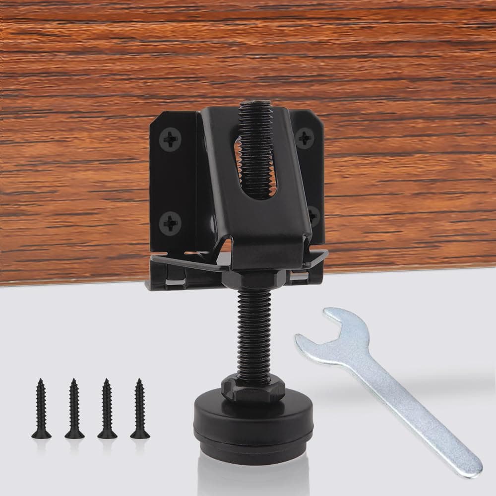 Tahikem 4 Pack Heavy Duty Leveling Feet Black Furniture Levelers Leg Adjustable Load Levelers Foot Leveling Height for Workbench Cabinet Pool Table Bench Machine Cabinet Feet 4000lb Load Capacity