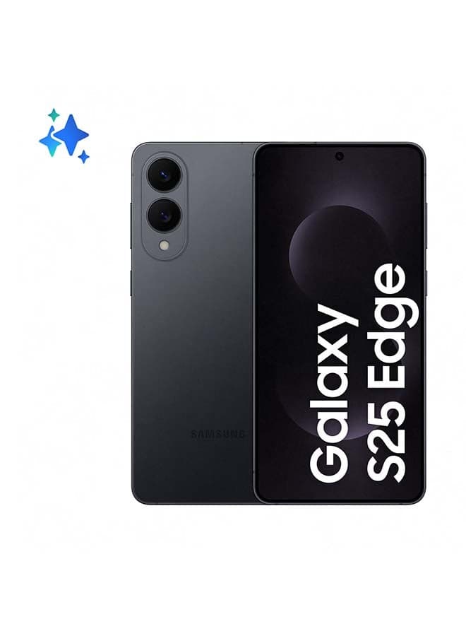 Galaxy S25 Edge AI Phone Dual SIM Titanium Jetblack 12GB RAM 256GB - Middle East Version