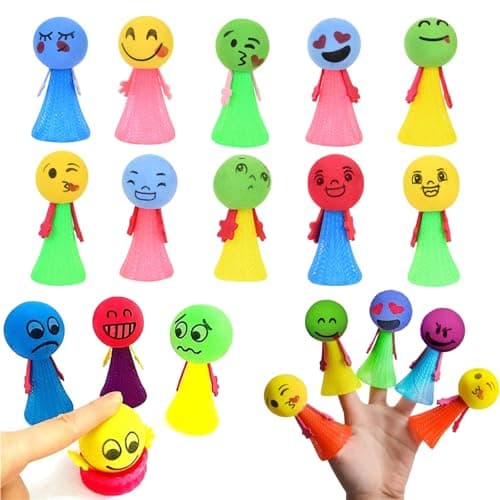 Spring Toy, 10 Pack Jumping Toys for Kids, Fun Party Favors and Return Gifts, Bouncy Smiley Balls for Kids Age 10-12, 3 * 6 cm Small Size