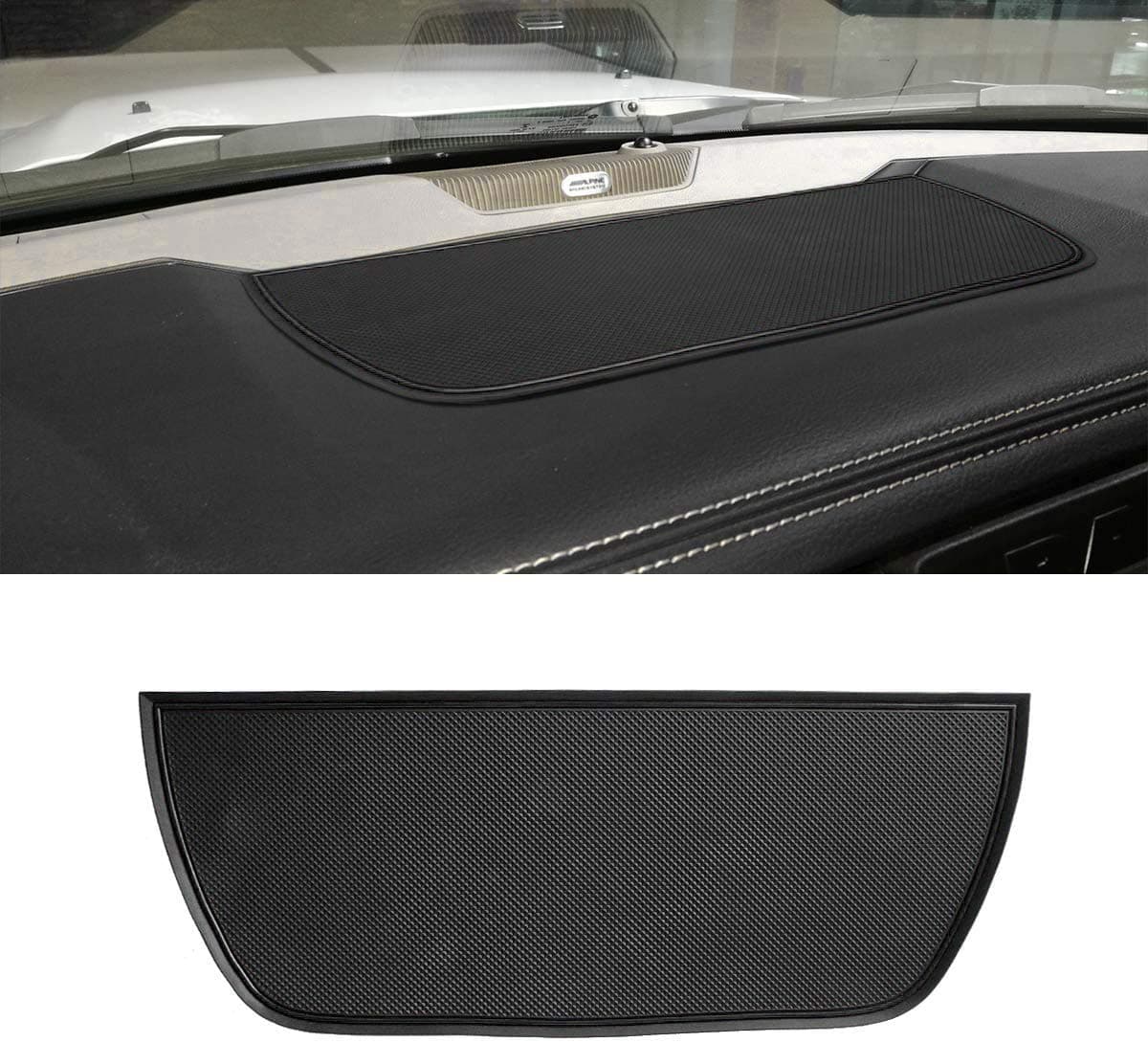 Auovo Dashboard Mat Liner for Ram Pickup 1500 2500 3500 20112018 Interior Accessories Car Dash Trim Rubber Pad Cover Soft Tray1 PCS Black Trim