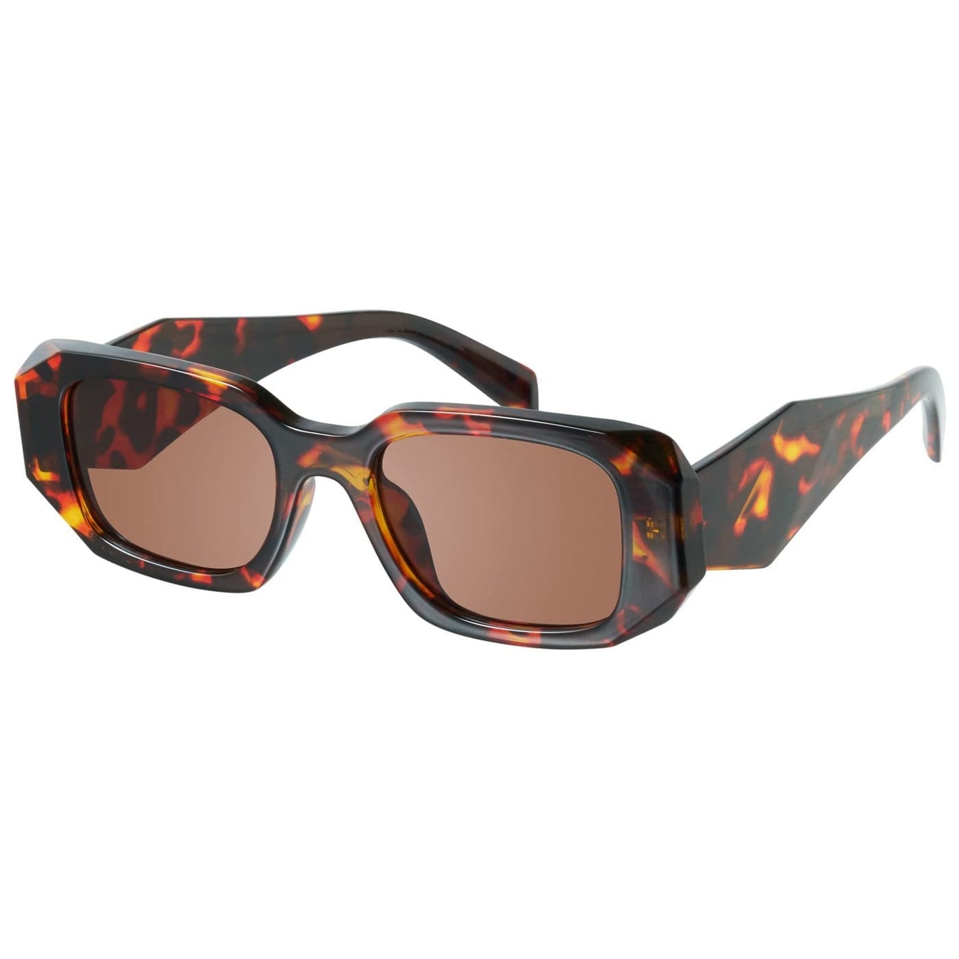 mosanana Trendy Rectangle Sunglasses for Women Men Tortoise Shell Cheetah Leopard Vintage Retro Fashion Cool 90s Cute Funky Chunky Goulding