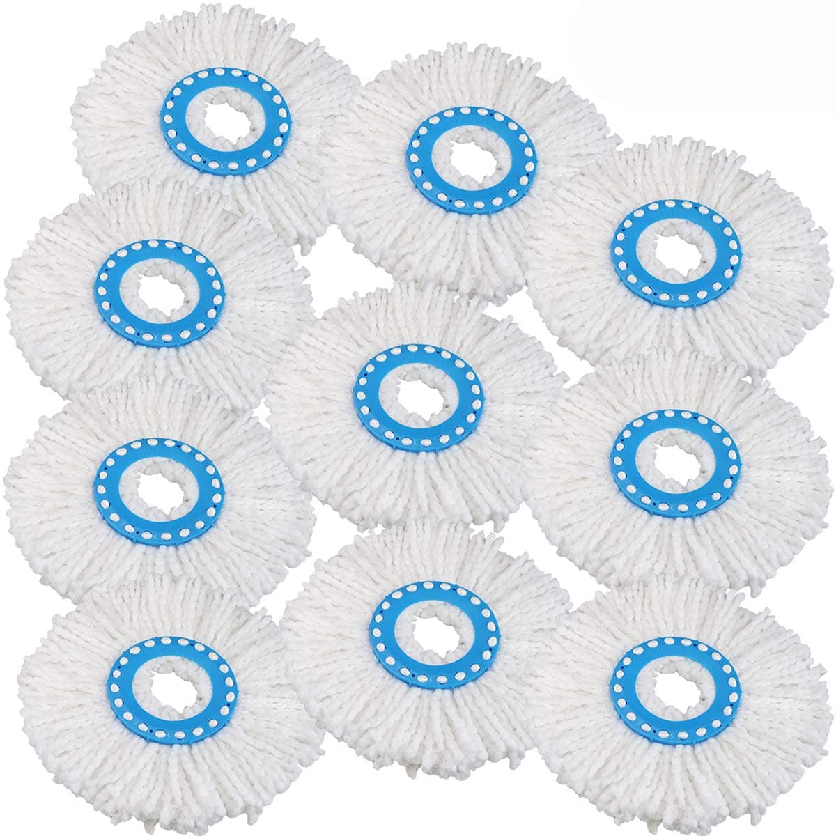 Primeway Polyester Microfibre 360Replacement Floor Mop Head Refills 115g Each Dia 34cm Pack of 10 White