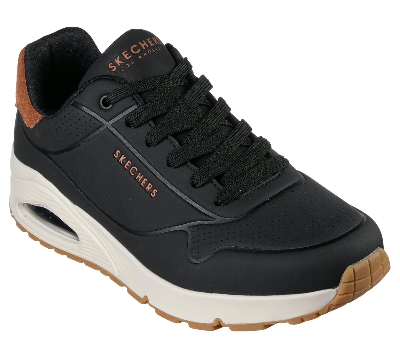 Skechers Men's UNO-Suited ON AIR Sneaker, Black, 9.5 Wide