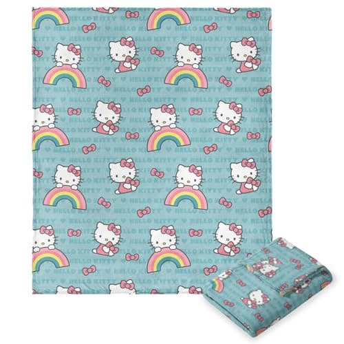 NORTHWEST Hello Kitty Silk Touch Throw Blanket, 50" x 70", Bow So Sweet