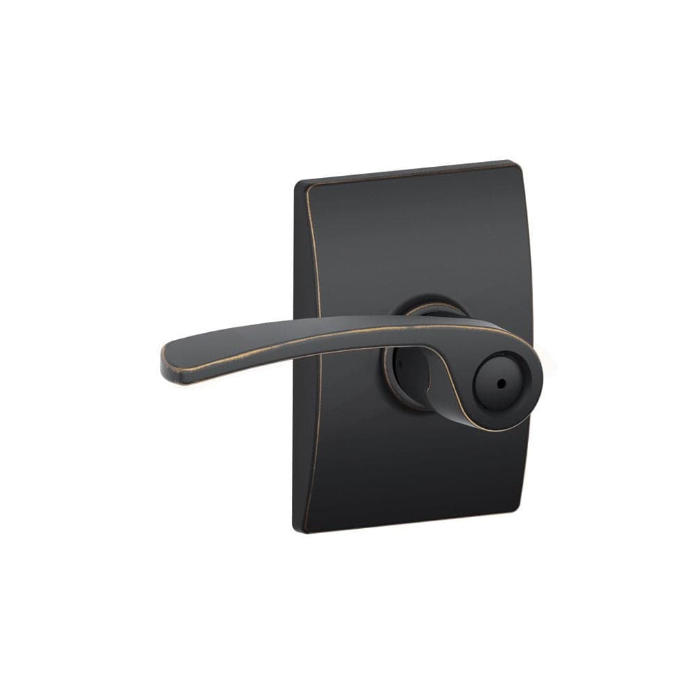SCHLAGE F40MER716CEN Century Collection Merano Privacy Lever Aged Bronze