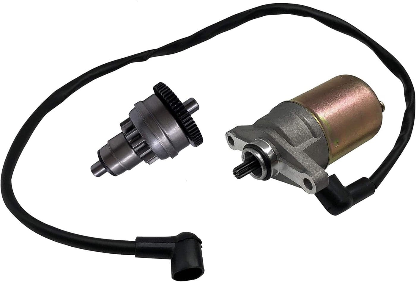 SHUmandala Starter Motor and Drive Bendix for GY6 47cc 49cc 50cc Scooter