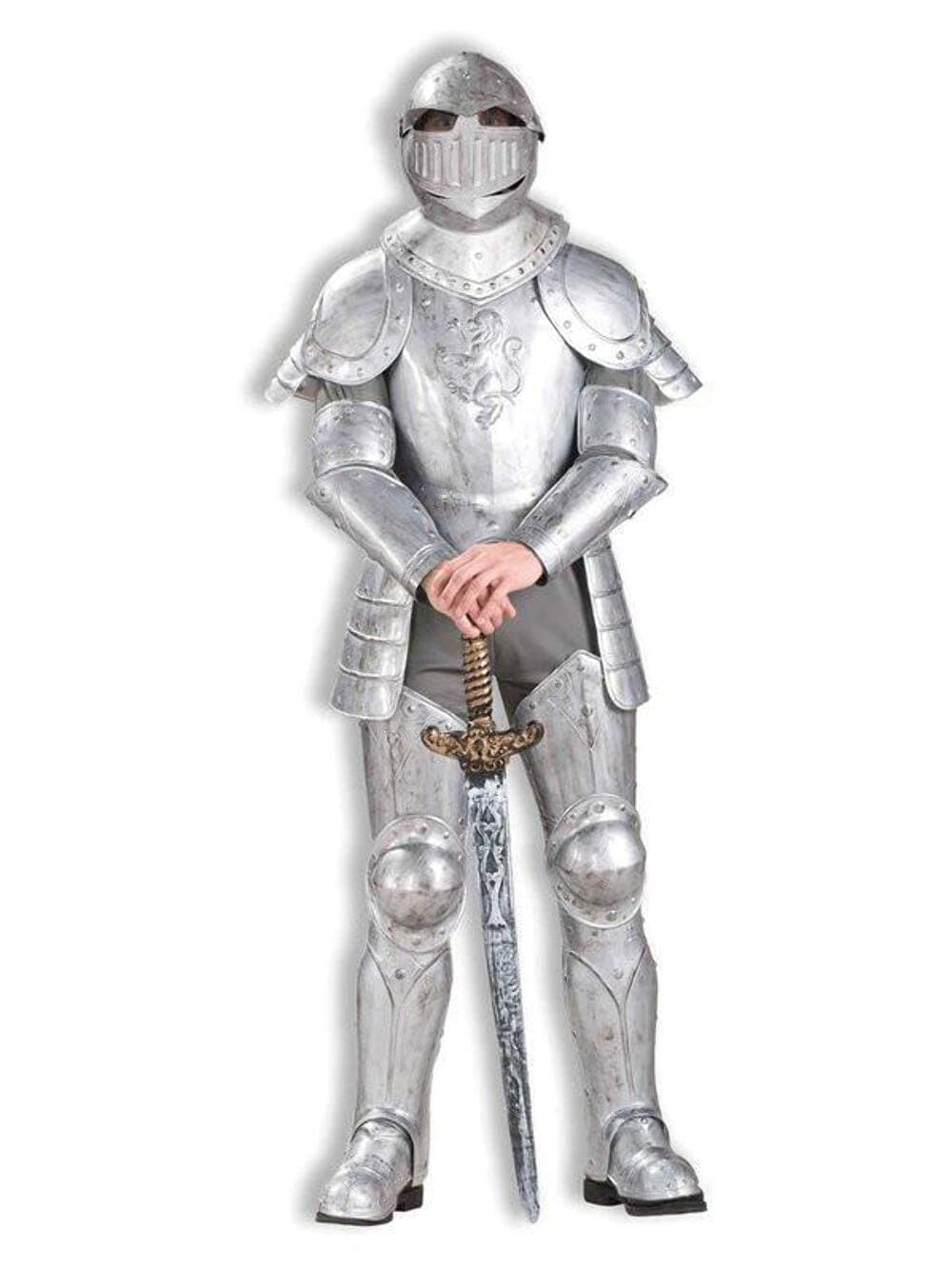 Rubies Knight in Shining Armour Costume for Adults, Men's Standard Silver