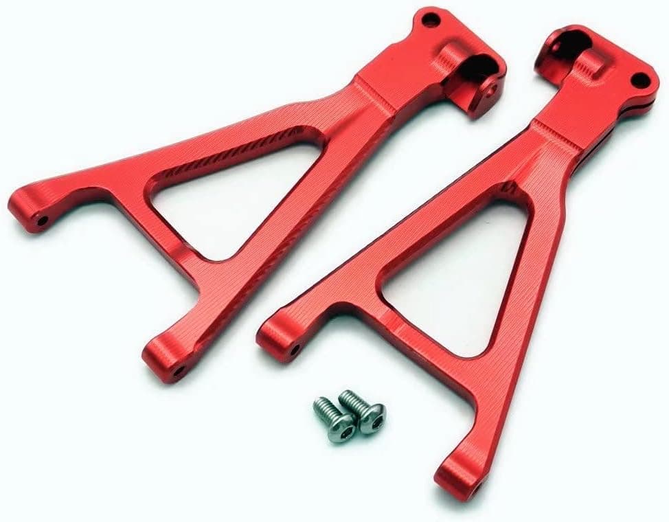 EPTNNASO Aluminum Front Lower Suspension Arm for 1/16 Traxxas Mini E-REVO Summit - Red