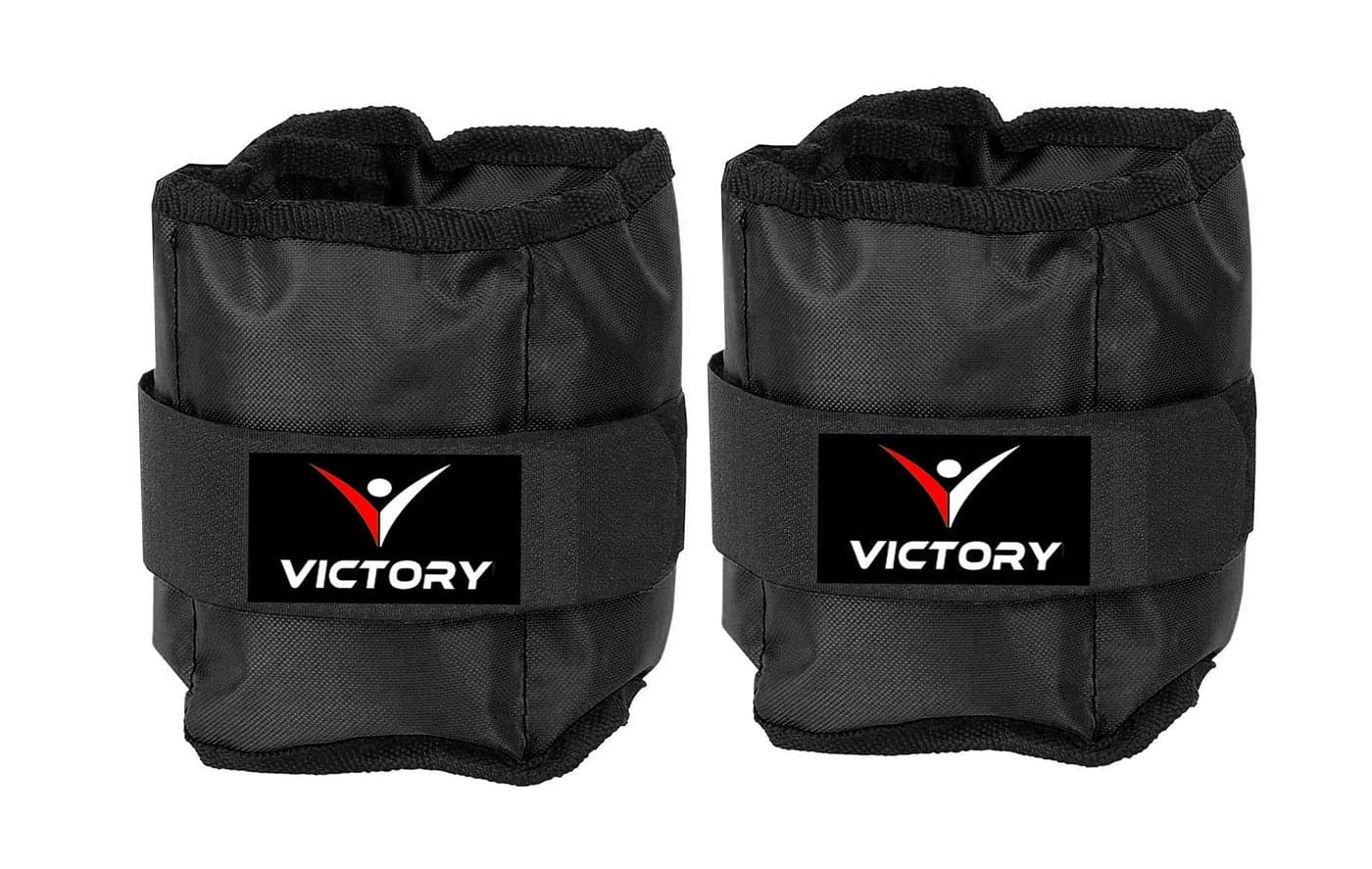 Victory Professional Ankle & Wrist Weight | Fitness Band | Workout Equipment | Finest-Quality Polyester Fixed Weight | Multi-Purpose | Men and Women (Black, 250gm X 2)