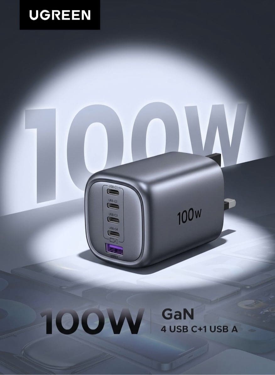 Nexode 100W 4C1A GaN Charger Type C Laptop Adapter USB C Wall Plug Portable Travel Partner Compatible With iPhone 17 Pro Max Galaxy S26 S25 Ultra X6 Huawei Xiaomi OPPO Vivo Honor iPad Macbook Pro Air HP SLR 100W 4C1A 100W 4C1A