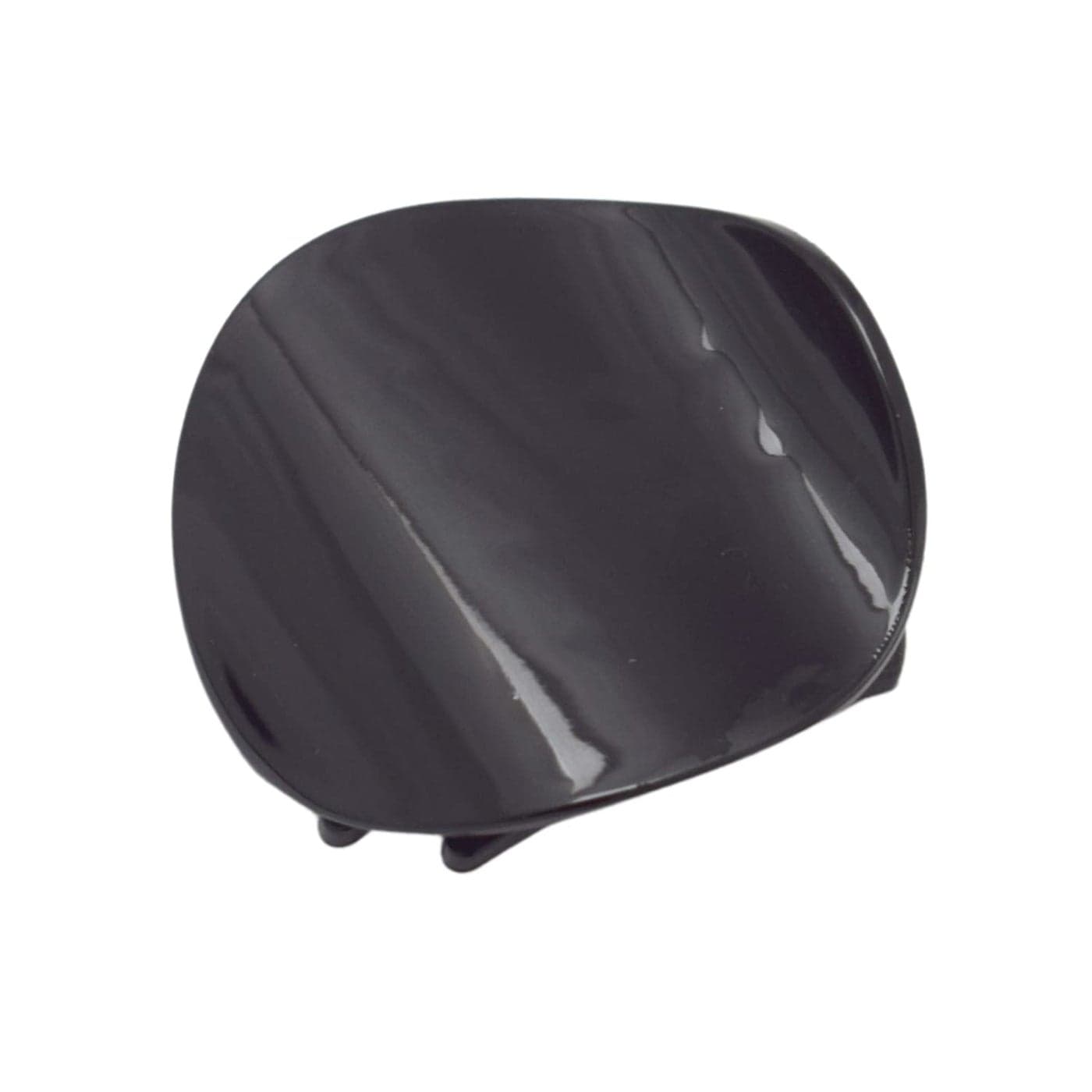 Parcelona France Onde Glossy Black Celluloid Side Slide In Secure Grip Hair Updo Hinge Duck Hair Claw 2 34 Inch Black