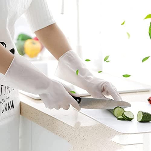FreshDcart Rubber Fdca395 Pvc Hand Gloves For Dishwashing Skin-Friendly Reusable Cleaning Gloves|Anti-Slip Kitchen Cleaning|Pet Grooming|Car Washing|Bathroom Cleaning|Painting (1 Pair Gloves)