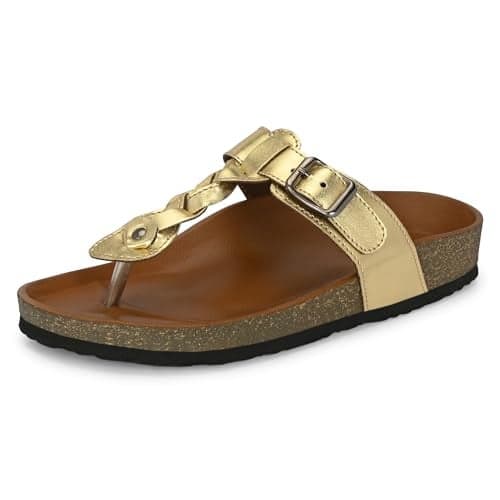 Centrino Women’s Berkin-Style Slip-On Sandals | Open Toe Design | Soft PU Footbed | Lightweight & Comfortable | Arch Support | On-Grip Sole | Casual Outdoor Wear (7695)