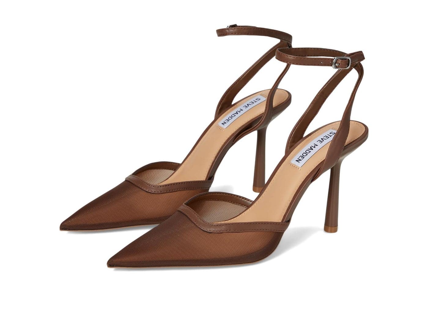 Steve Madden Women's Women's Alliance Pump, Brown Mesh, 10