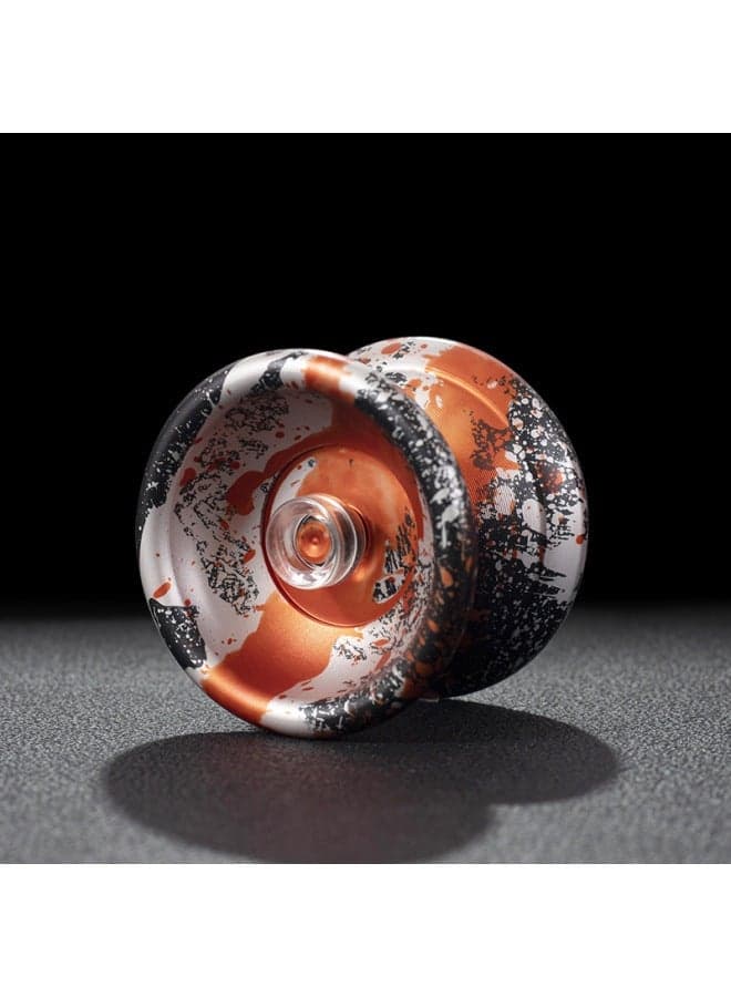 Professional Metal Yo-Yo Game for Kids - Durable Aluminum Alloy Design, Perfect Educational Toy, Easy to Use, Great for Beginners, Yo-Yo Tricks Practice, Black/Orange/Silver Colors