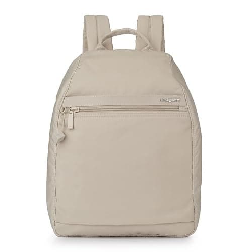 Hedgren VOGUE LARGE Backpack – Rear Zip Security, Padded Tablet Pocket, RFID Protection, Adjustable Straps & Water-Repellent Nylon - 8.03 L (Cashmere Beige)