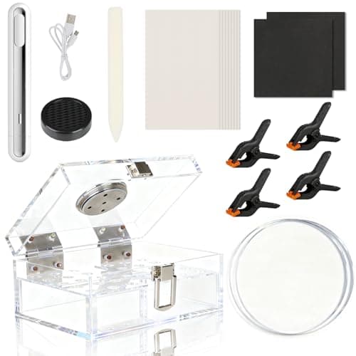 DEDC Card Cleaning Kit Flattening Restoration Repair Care Sport Card with Heat Pen, Acrylic Humidor and Accessories – Complete Solution for TCG Collectors and Enthusiasts Alpha