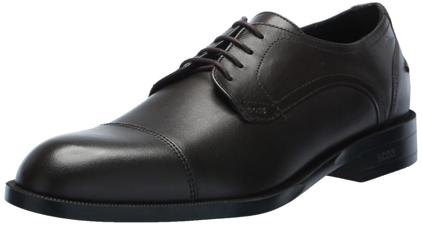 Tayil Smooth Leather Derby Dress Shoe, Brown Wood, 7