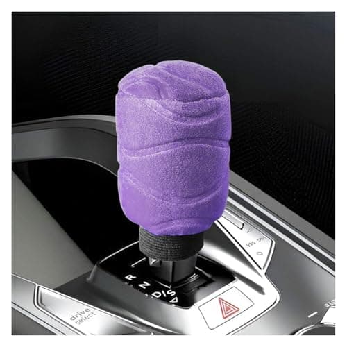 Car Gear Shift Knob Cover Universal Automotive Gear Lever Handle Protector Cover Vehicle Stick Shifter Cover Car Interior Decoration Accessories for Most Cars SUVs Trucks Purple