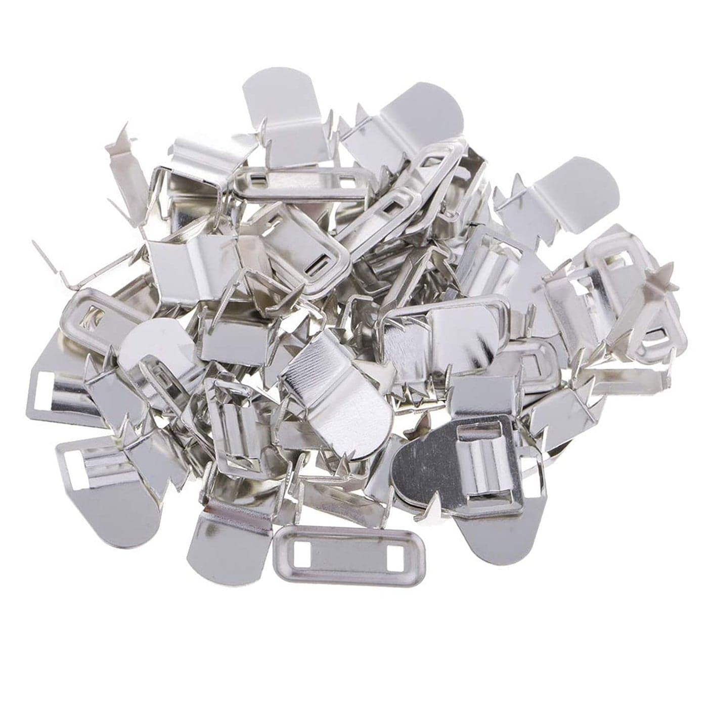 Trimming Shop 10mm Silver Hook and Bar Fastener Closures for Trousers Skirts Tunics Undergarments Non Sew Clasps Fashion Clothing DIY Projects 10pcs