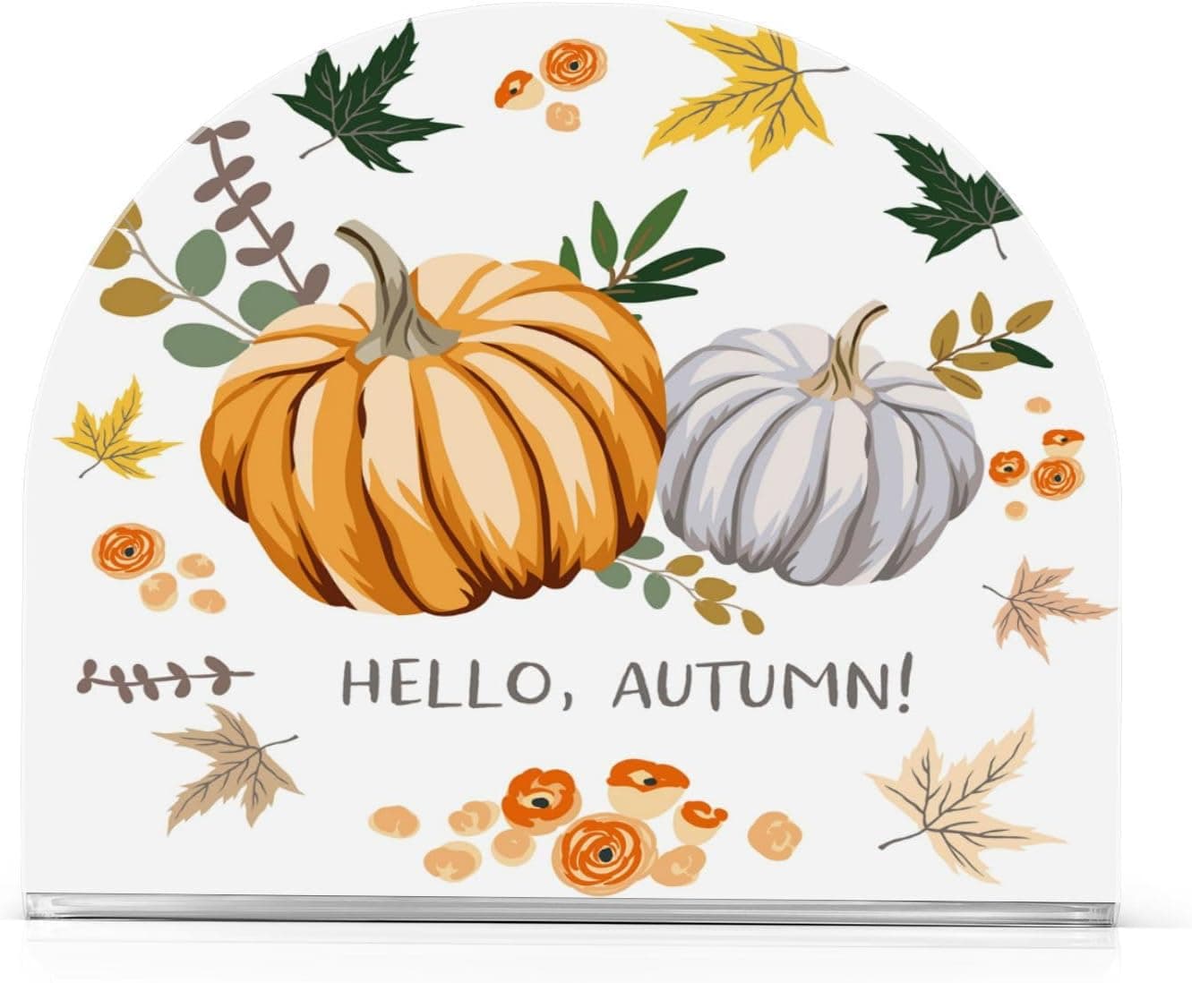 Fall Pumpkin Napkin Holder for TablesElegant Acrylic Plate Paper Napkin HoldersModern Freestanding Tissue Paper Dispenser for Dining Living RoomParty