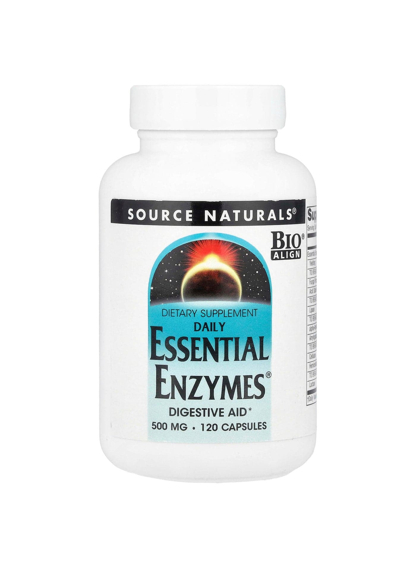Daily Essential Enzymes®, 500 mg, 120 Capsules