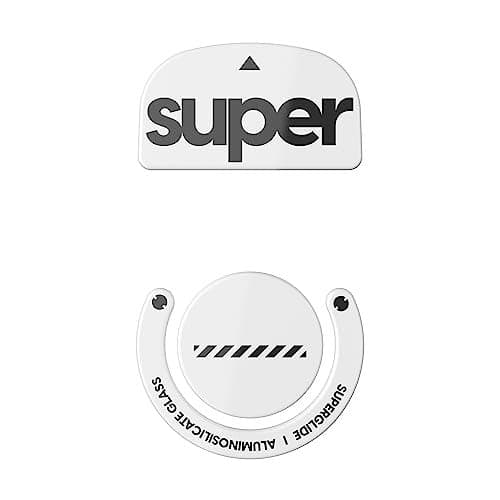 Superglide Glass Mouse Skates - Consistent Controllable Glide, Polished Round Edge, Super Balanced Gaming Mouse Feet with Durable Sole for Logitech G Pro X Superlight1 (Type-C, White)