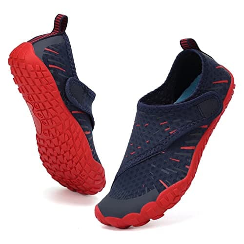 CIOR Boys & Girls Water Shoes Sports Aqua Athletic Sneakers Lightweight Sport Shoes(Toddler/Little Kid/Big Kid) U1ELJSX011-Navy.red-32