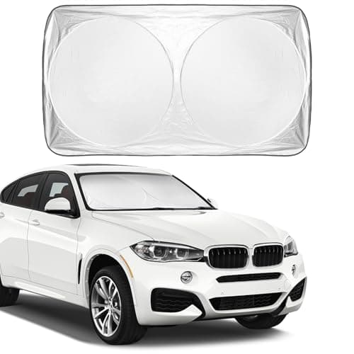 EcoNour Foldable Car Windshield Sunshade | Sun Shade for Car Windows Blocks UV Rays and Keeps The Heat Out | Foldable Essential Accessory for Enhanced Comfort XXX-Large (70 x 42 inches)