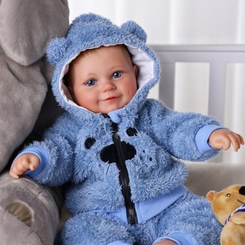 BABESIDE Lifelike Reborn Baby Dolls Boy 18 Inch RealisticNewborn Baby Doll Soft Body Real Life Reborn with Accessories for Kids Age 3