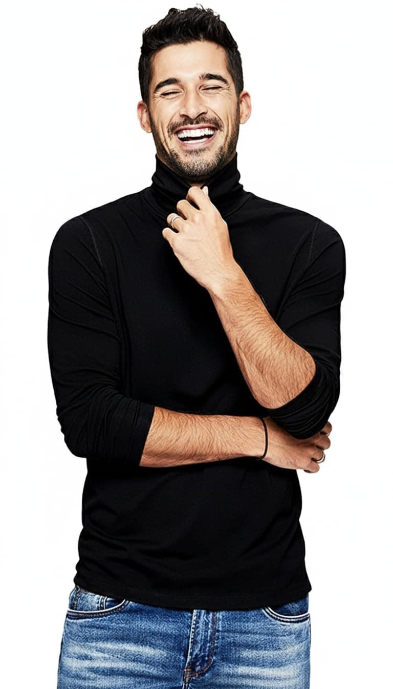 LEOTUDE Men's Cottonblend Regular Fit Full Sleeve T-Shirt (74BLAK02_P_Solid Black_L)