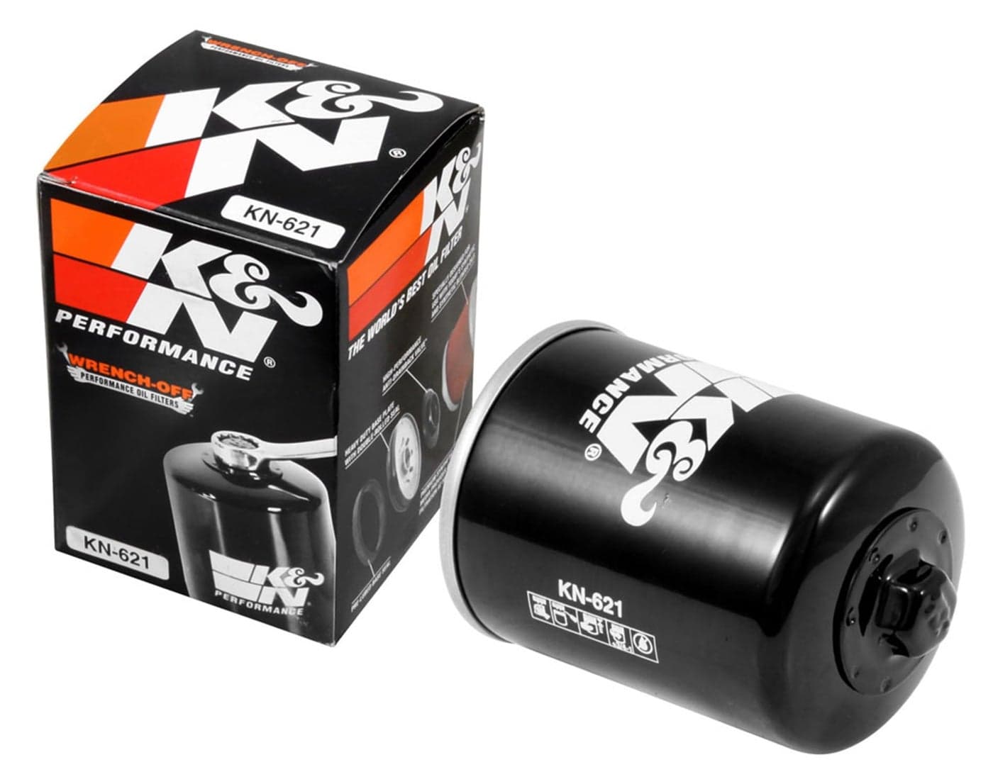 K&N Motorcycle Oil Filter: High Performance, Premium, Designed to be used with Synthetic or Conventional Oils, Wrench Off Nut: Fits Select Artic Cat Vehicles, KN-621