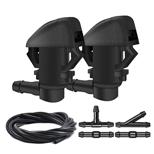 Windshield Washer Nozzles Kit, Front Windshield Washer Nozzle Assembly and Fluid Hose with Connectors for Honda Pilot 2009-2012 2014 2015, Replaces OEM # 76810-SZA-A01ZA