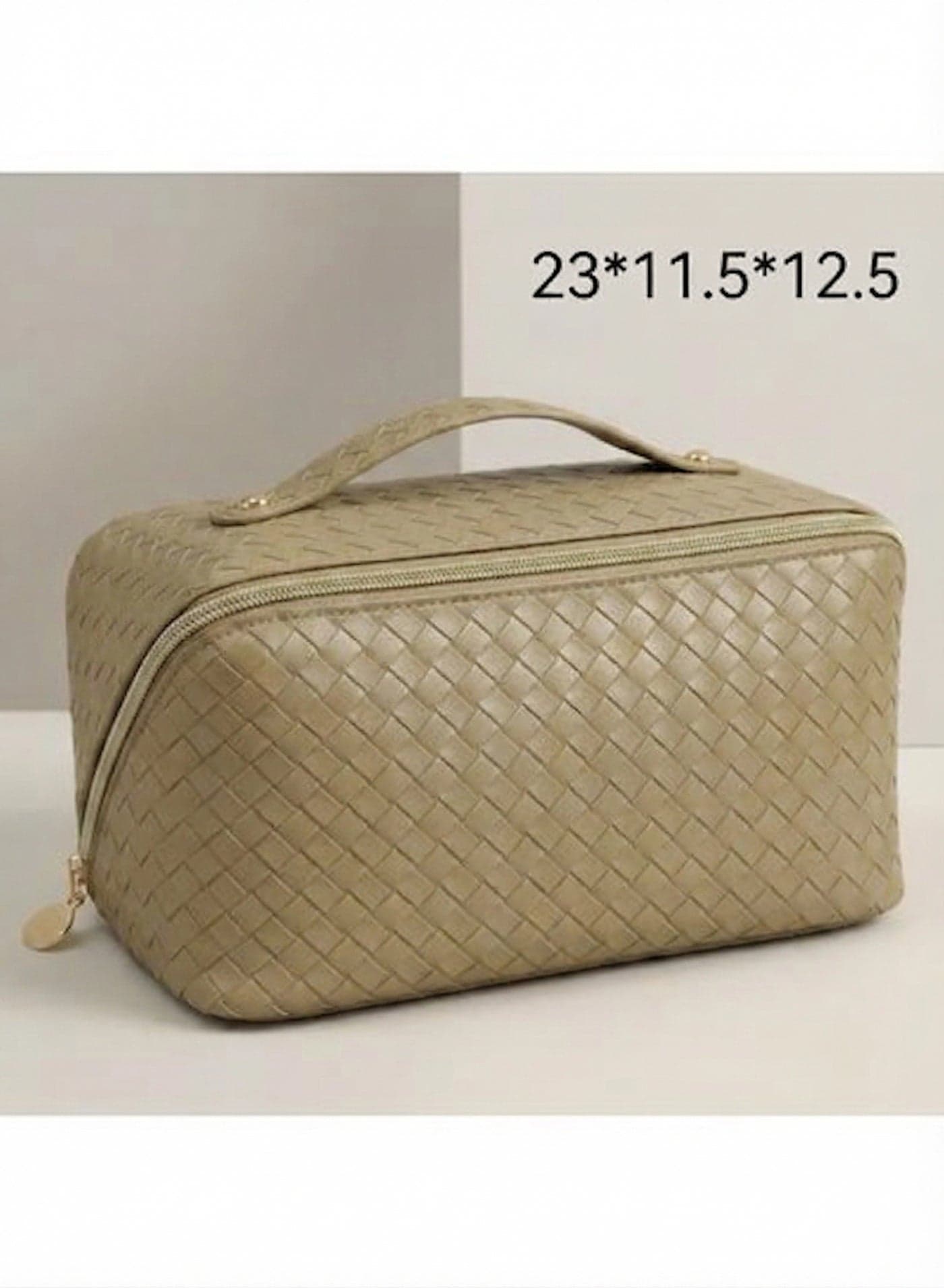Multi-Function Checkered Makeup Bag – Large Capacity Waterproof Cosmetic & Toiletry T...