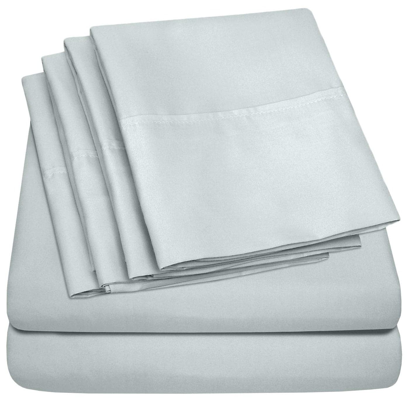 King Size Bed Sheets 6 Piece 1500 Supreme Collection Fine Brushed Microfiber Deep Pocket King Sheet Set Bedding 2 Extra Pillow Cases Great Value King Porclain Blue
