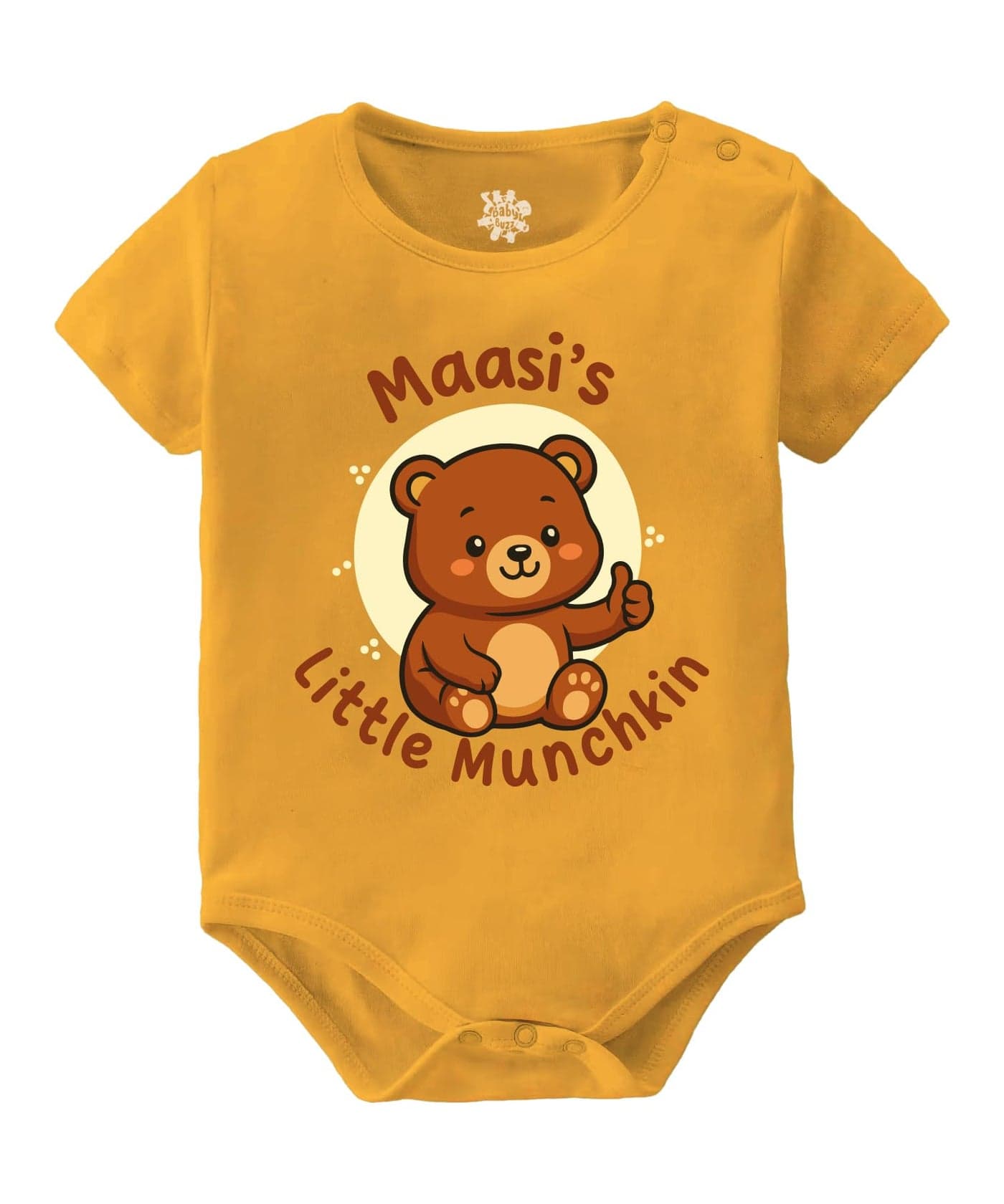 Baby Buzz Masi's Little Munchkin Baby Dress | Newborn Baby Romper Clothes for Boy Girl | Gift For Masi's Baby | 100% Cotton Bodysuit 0-3 months