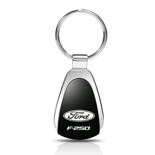 Au-TOMOTIVE GOLD, INC. Ford Super Duty F-250 Black Tear Drop Key Chain Genuine Licensed Product