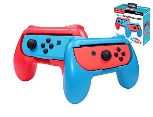 Subsonic Grips Controller for Joy-Cons Nintendo Switch/Pack of 2 Comfort Handles for Joy Cons, Red and Blue Fluorescent